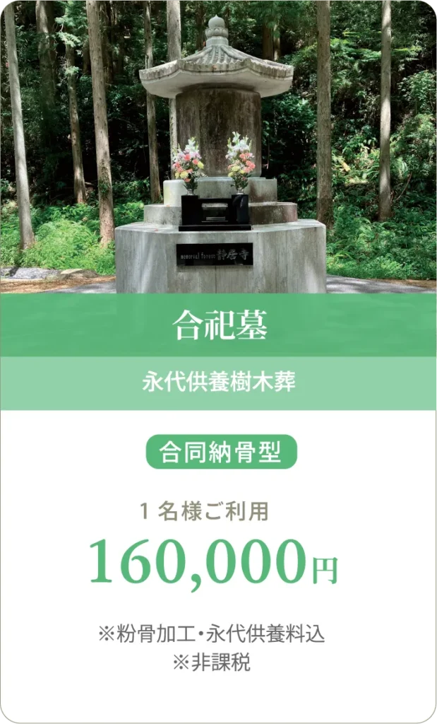 合祀墓 合同納骨型160,000円